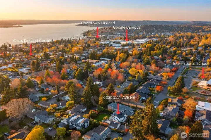 Minutes to Google campus and short commute to Microsoft and Amazon.