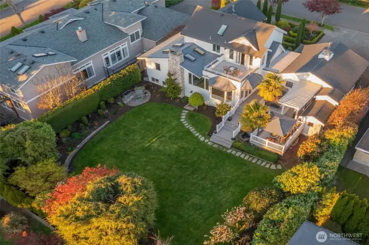 Large private fully fenced backyard.