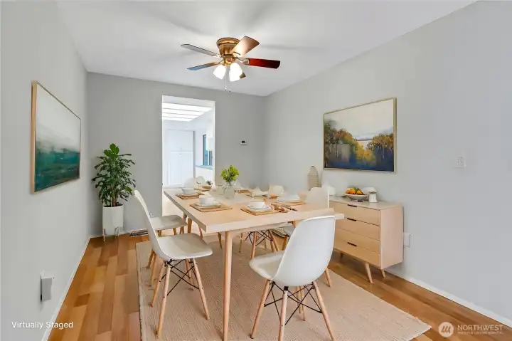 Dining room before you enter into the kitchen. (virtually staged)