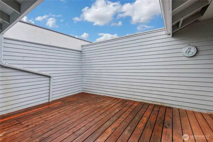 Your own private enclosed deck area.
