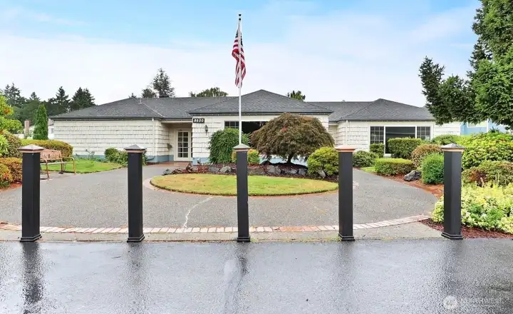 Clubhouse from the front.