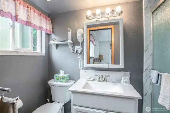 Primary bathroom off of primary bedroom.