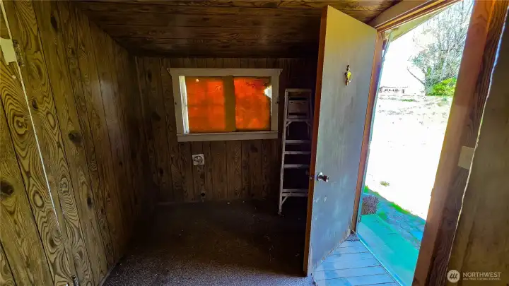 Large mudroom with Dryer hookups. There is a second location in the home for a wash and dryer. North area of home.