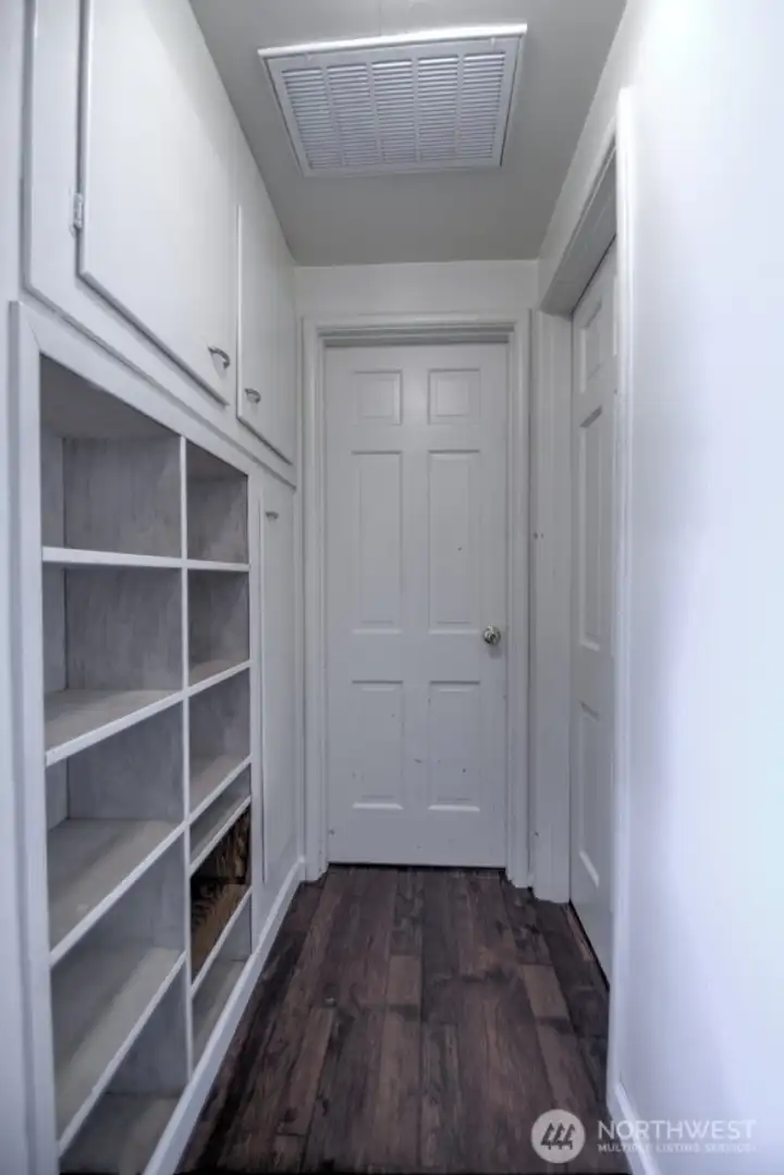 Hallway with built ins