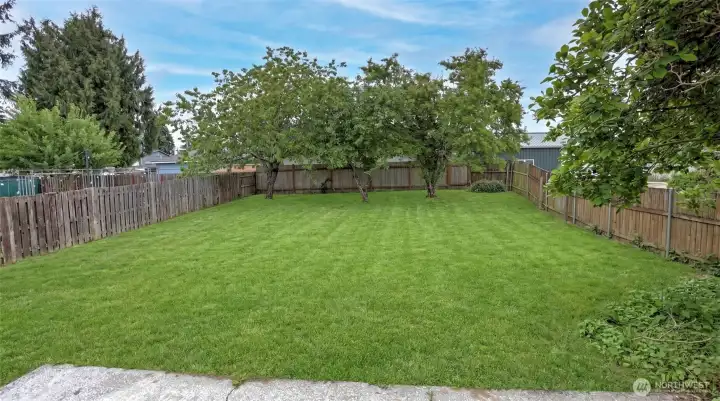 Retreat to your private, fully-fenced backyard oasis.