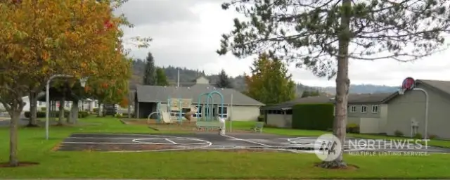 Basket ball court and playground