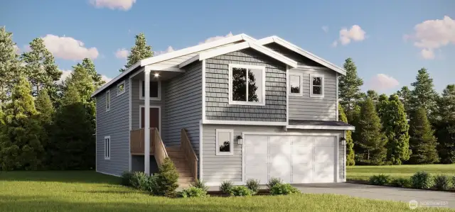 Image is a rendering. Photographs are for illustrative purposes only. Features, finishes, interior/exterior colors, landscaping and floorplan shown may vary from actual homes built.