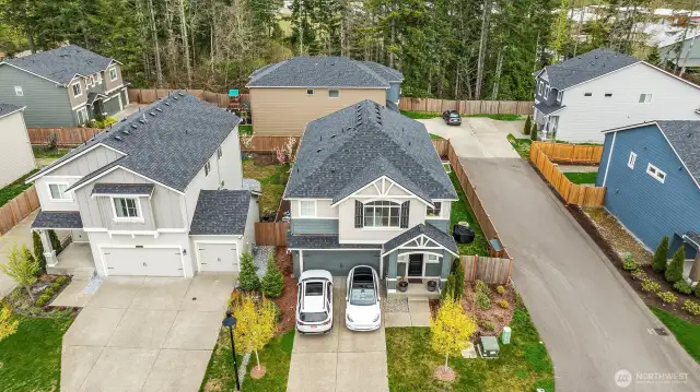 Plenty of driveway space for your cars, and guest parking on the street