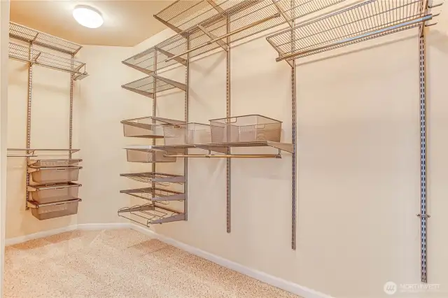huge primary closet