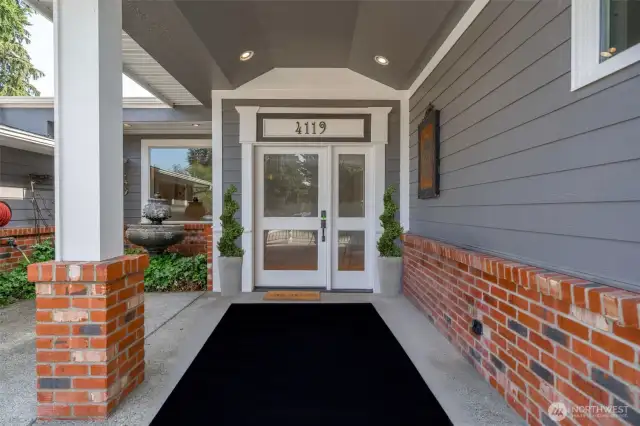 Enjoy a spacious patio to sip on your morning coffee or to greet guests at!