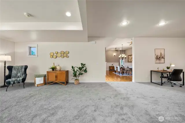 Off the dining you'll also find a bright and airy living room.