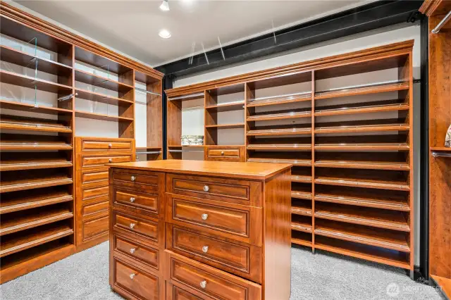 Large closet with custom built-ins!