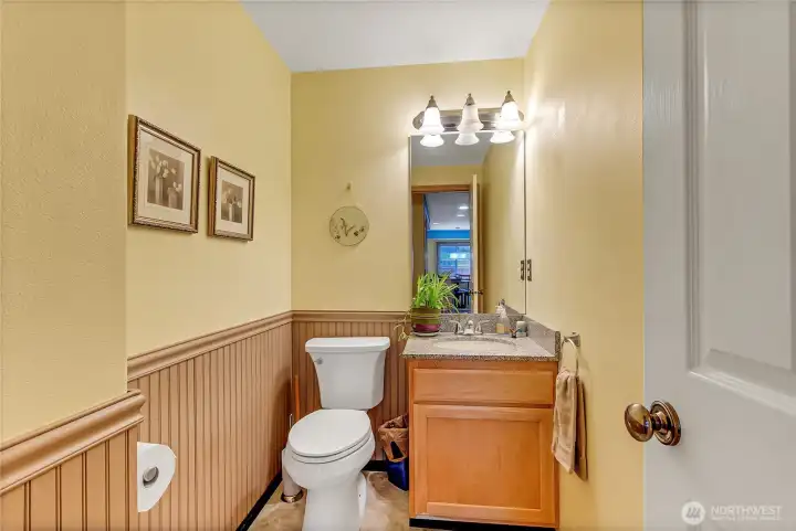 Half bath on the main floor