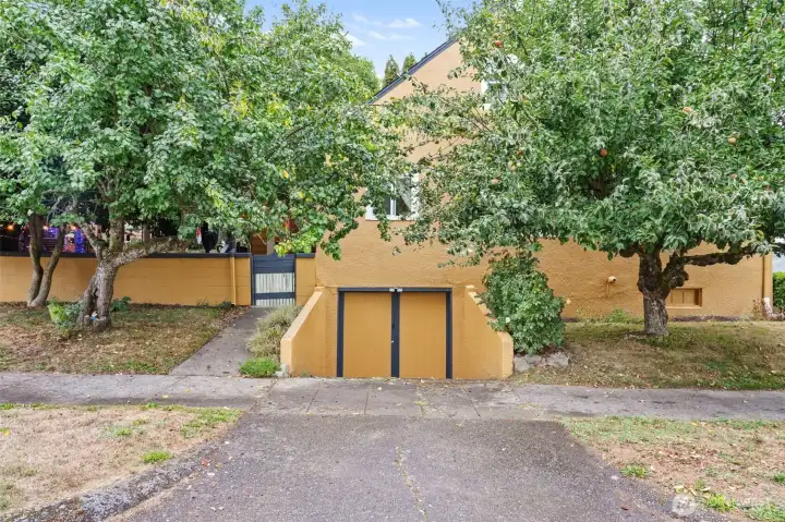 Side view of the home corner lot