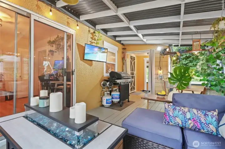 Covered deck area