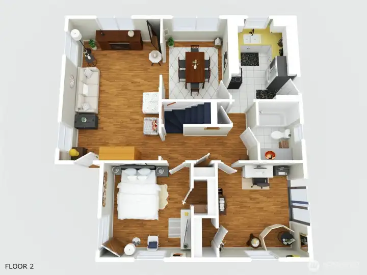 3d floor plan showing  first floor