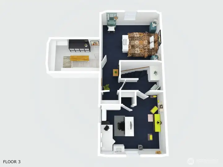 3d floor plan showing second floor