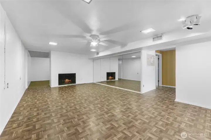 Open Recroom Lower with Fireplace