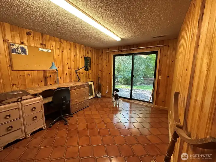 Lower level extra finished room with door out to lower patio