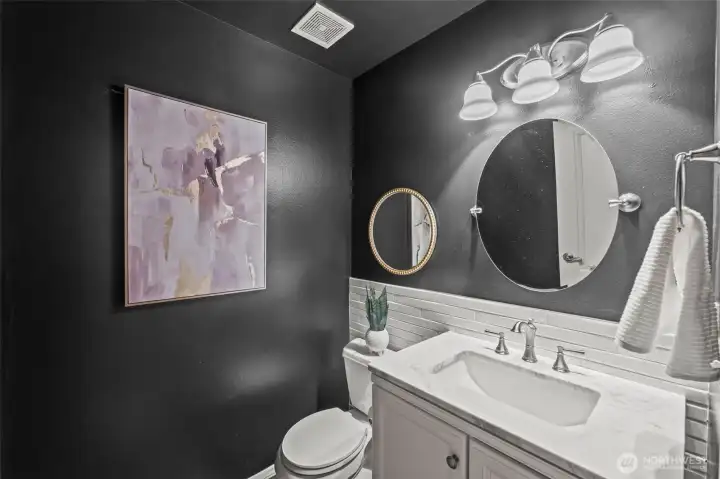 Downstairs powder room