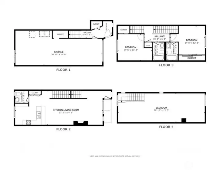 All levels floor plan for easy layout reference.
