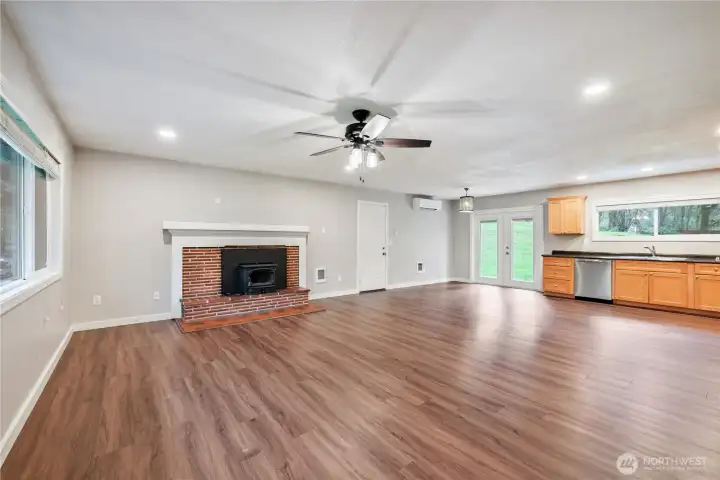 Open concept floor plan