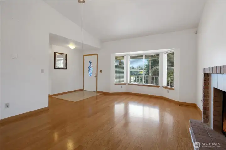Living room with heating flooring