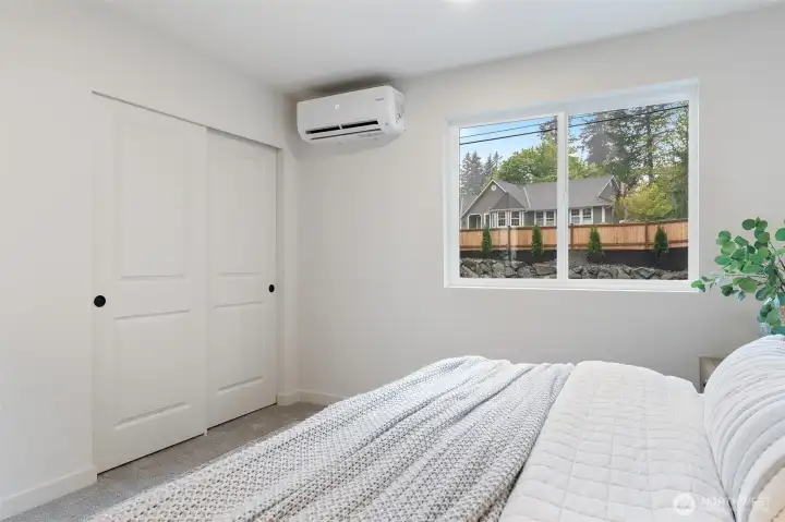 One of 2 main floor bedrooms