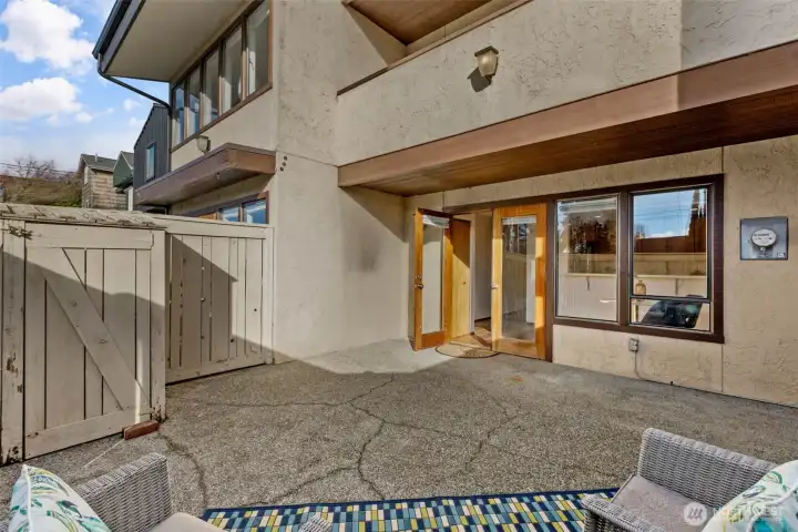 Large back patio