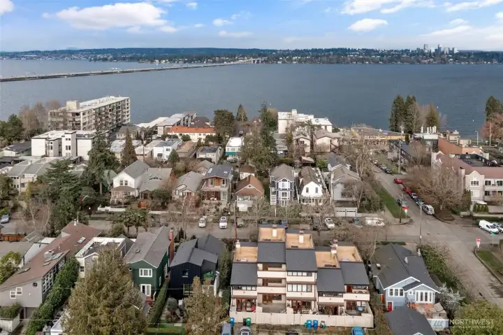 1 block to the beautiful lake.
