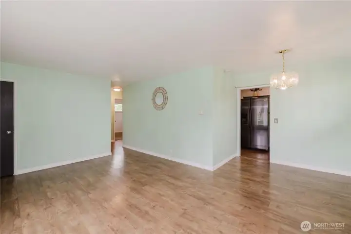 Kitchen through that door and 2 bedrooms down the hallway to the left Kitchen through that door and 2 bedrooms down the hallway to the left