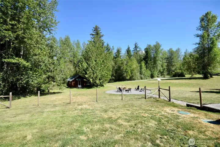 fenced pet area