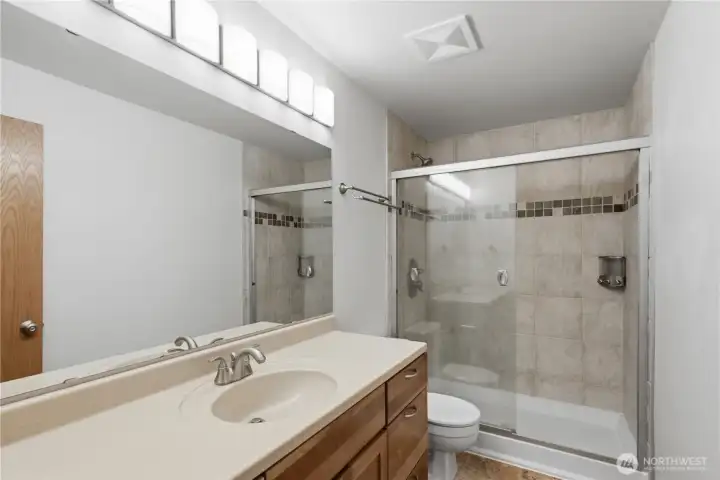 3/4 main bath upstairs 3/4 main bath upstairs