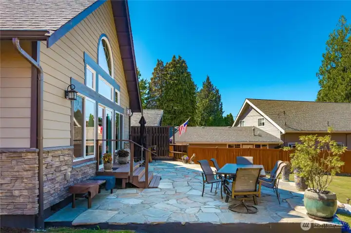 Oversized rear patio.
