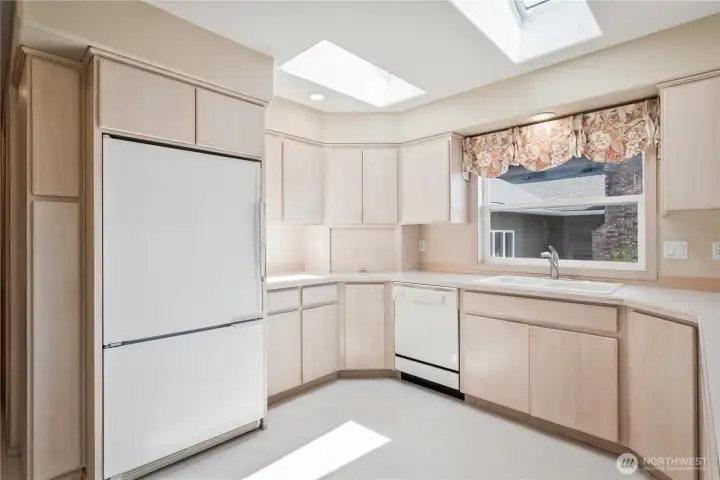 Eat in kitchen with amazing views and access to the deck