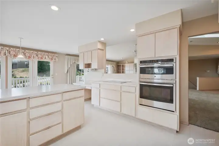 Eat in kitchen with amazing views and access to the deck