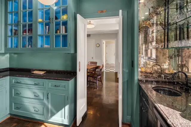 Adjacent to the kitchen you will find this handsome butler's pantry.