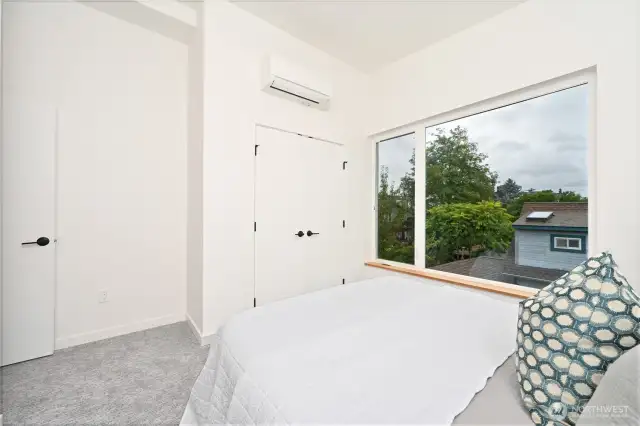 The Primary bedroom is big enough for a king bed.