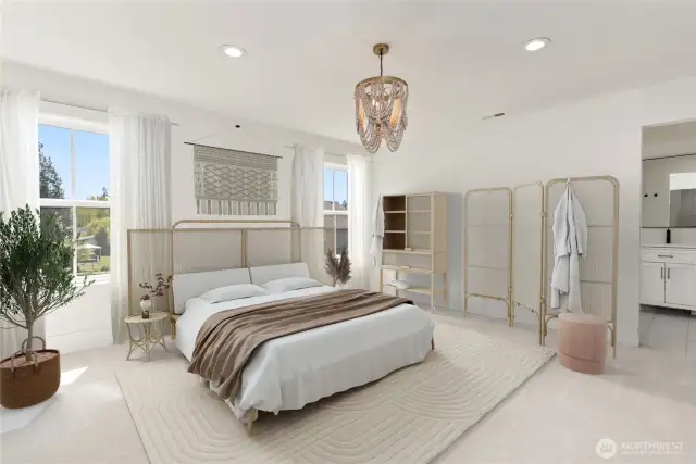 Primary Suite Virtually staged