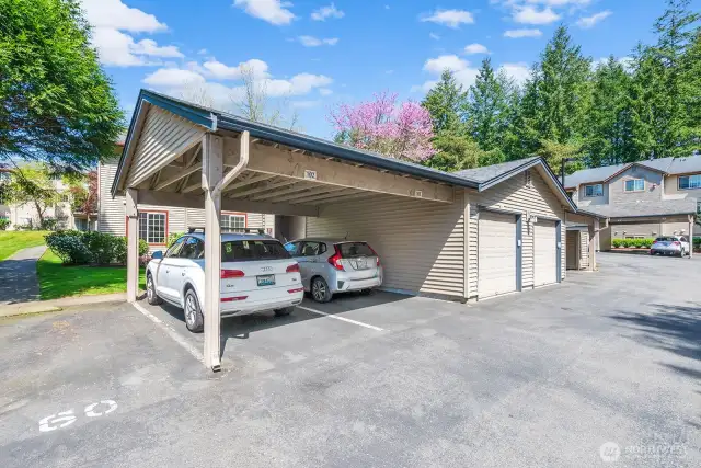 Covered parking space, #102
