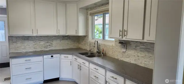 Updated kitchen with undermount lighting