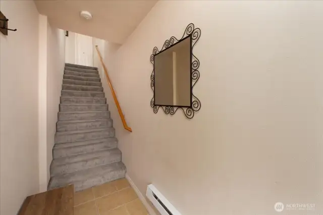 Welcome home!  Tandem private garage is just to the left.
