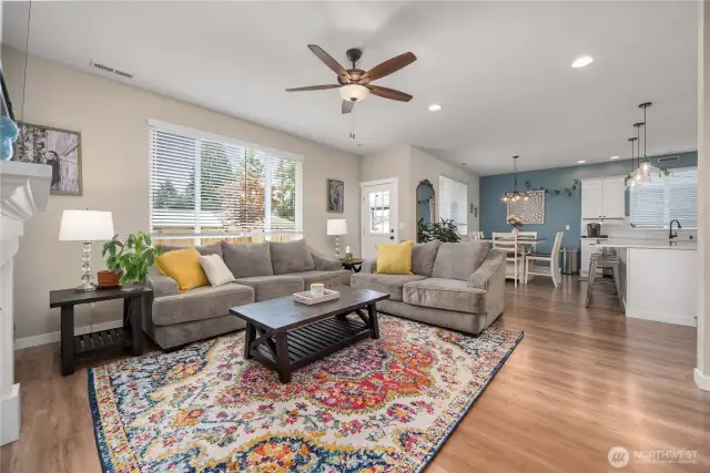 Open and inviting living space downstairs
