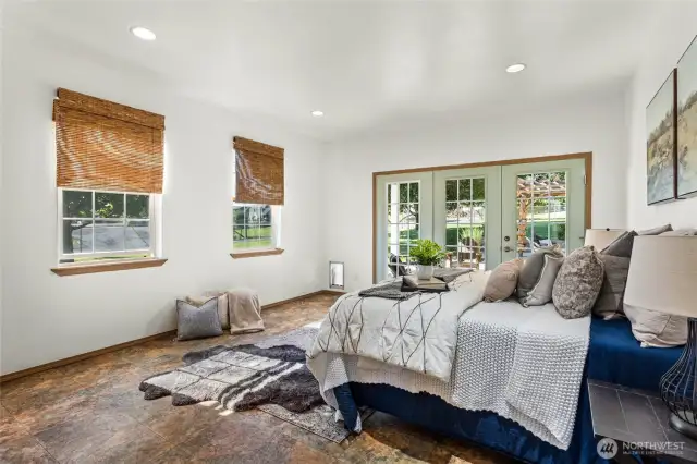 Bedroom two has its own access to the large patio