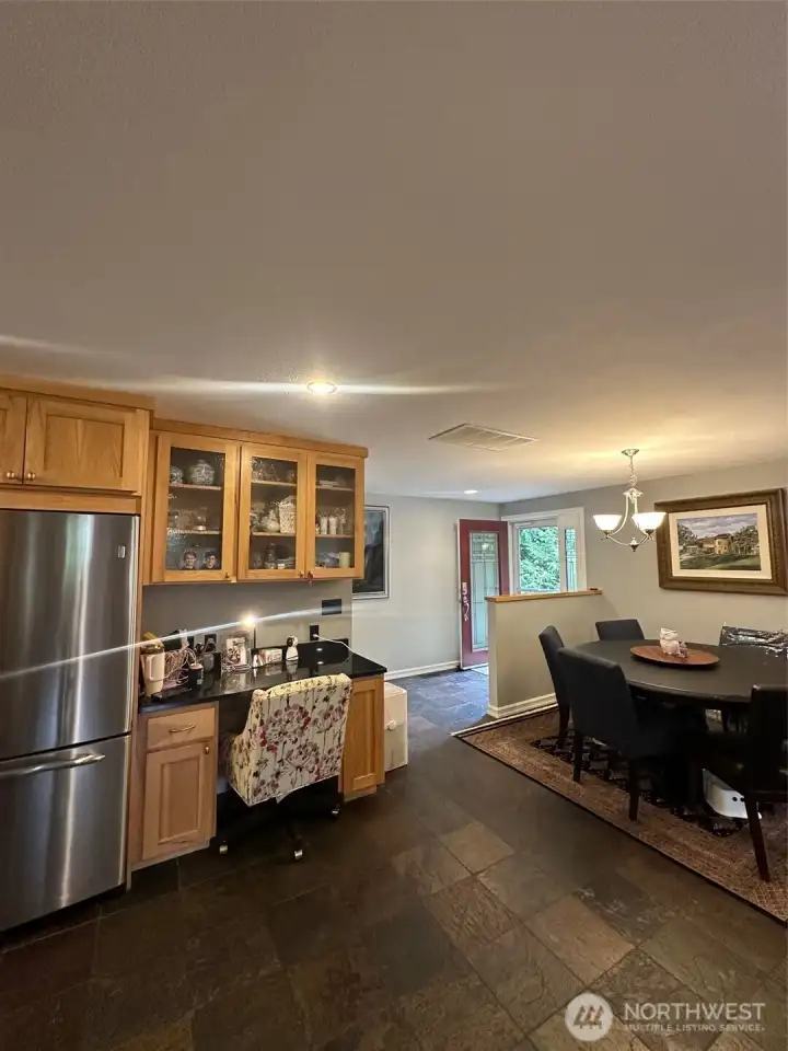 Dining Area, built in desk nook.