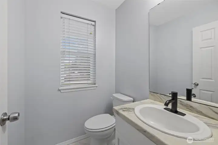 Main level powder room