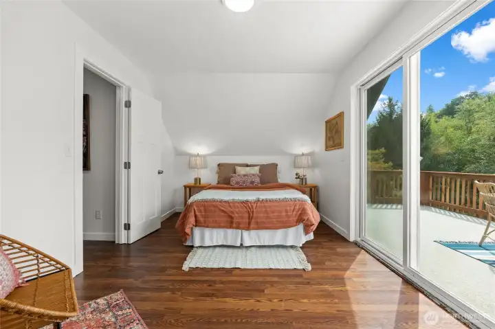 Primary bedroom with deck