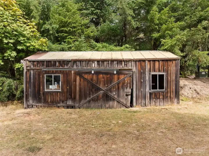 Shed at front entry