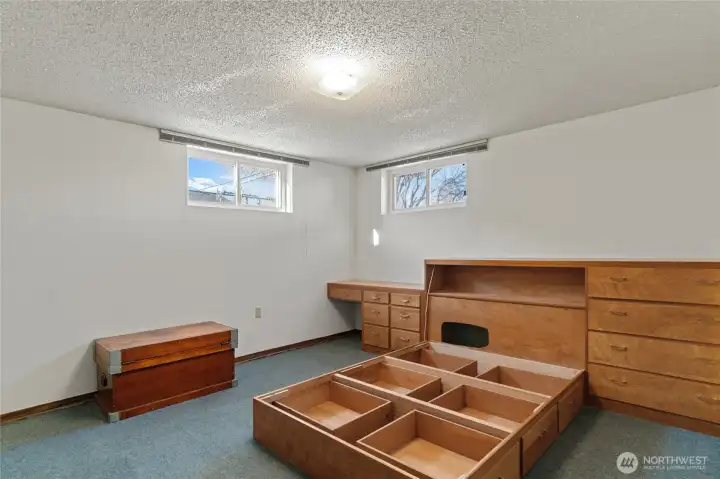 Third bedroom with built ins