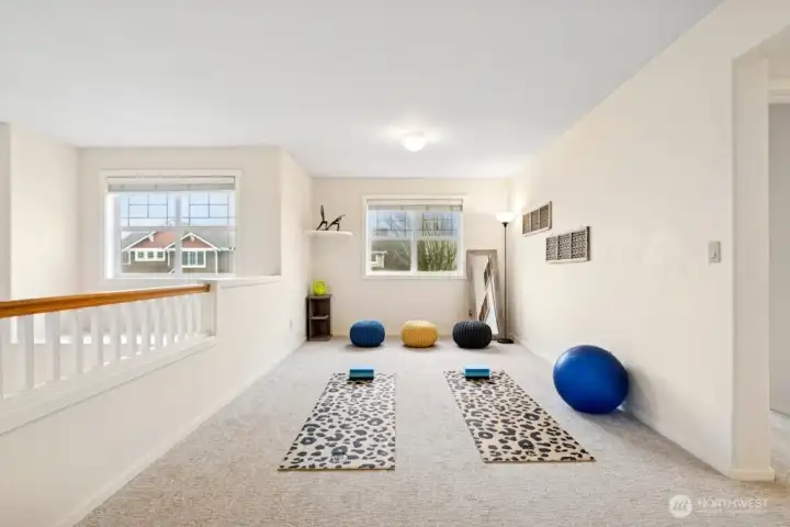 Large loft area in front of primary BR